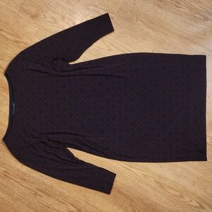 Ralph Lauren Dress maroon and navy dress